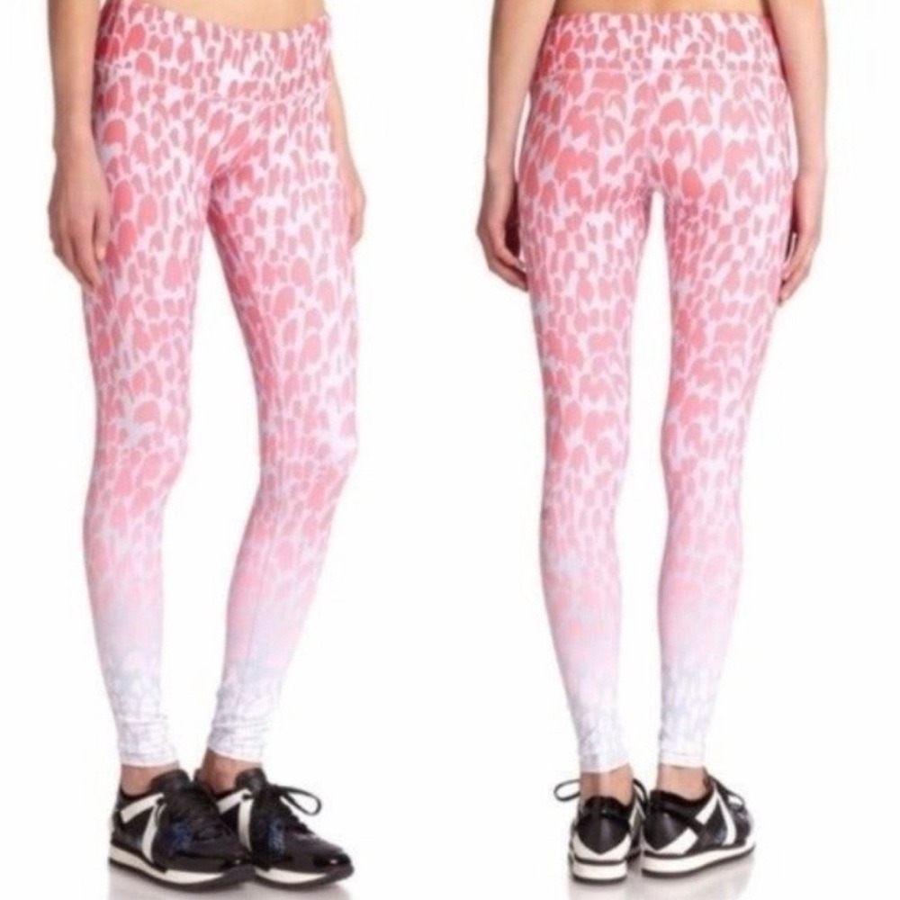 Alo Yoga Leggings‎ Pink White Ombre Animal Print High Waist Activewear